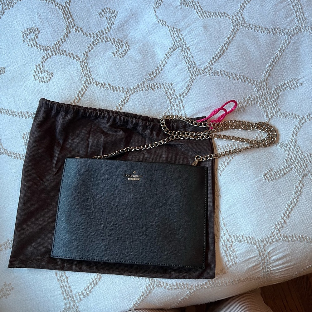 Kate spade black leather chain purse - Picture 6 of 6